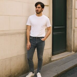 A.P.C. Petit Standard Jeans Mens 30 Gray Slim Fit Denim Button Fly Preppy‎